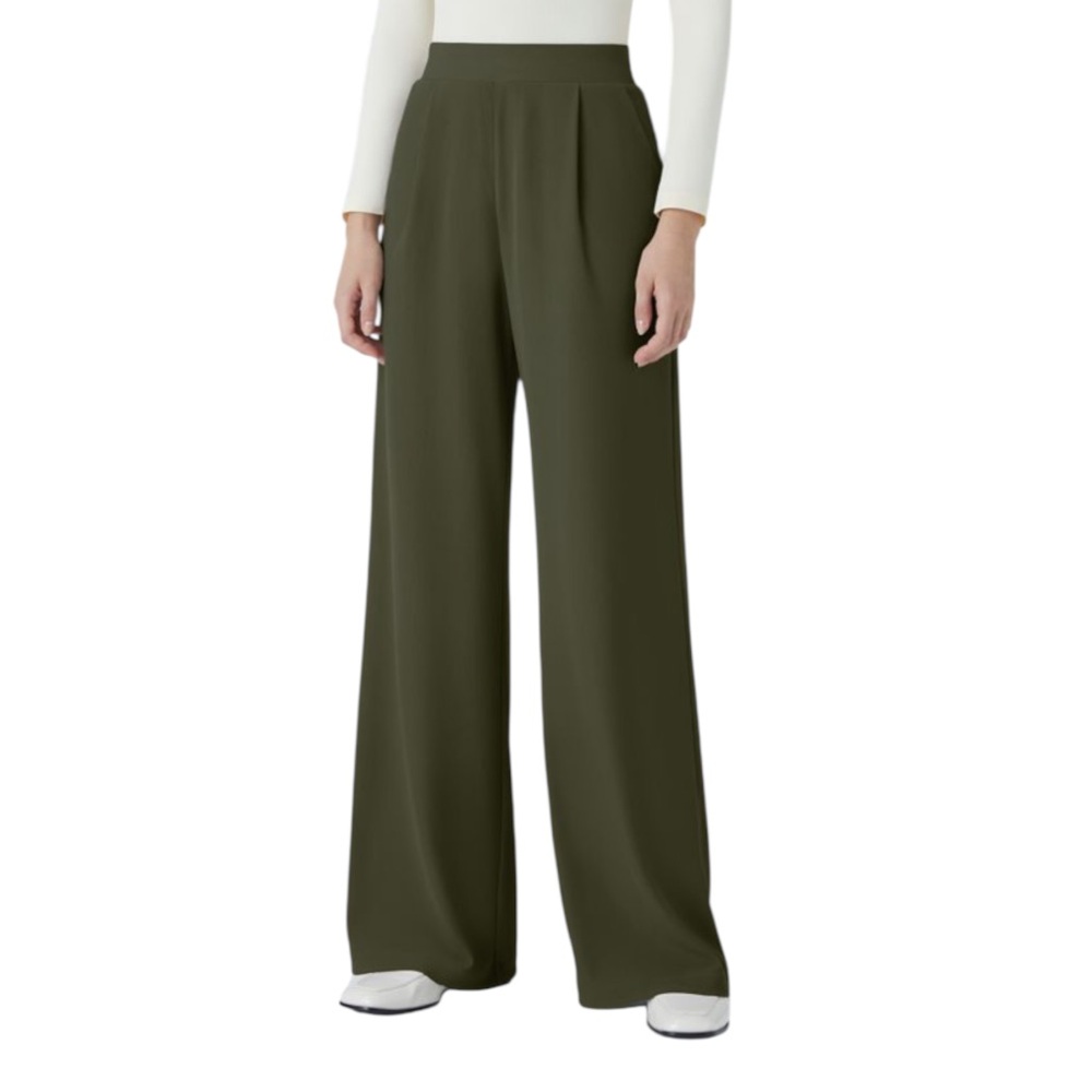 Halara Flex™ DayStretch High Waisted Pocket Work Flare Pants Forest Green Sz SP